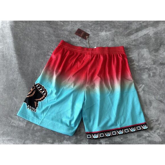 Mitchell & Ness Mens XXL Vancouver Grizzlies Memphis Fadeaway Swingman Shorts - Picture 6 of 9